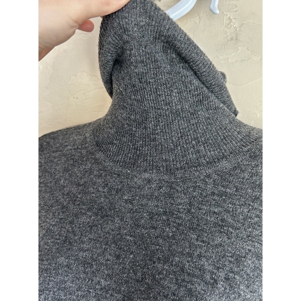 Seroya SER.O.YA Alexandria Turtleneck Sweater Mini Dress S Pewter Gray Luxury - Picture 5 of 11